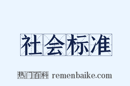 社会标准是什么意思的图片